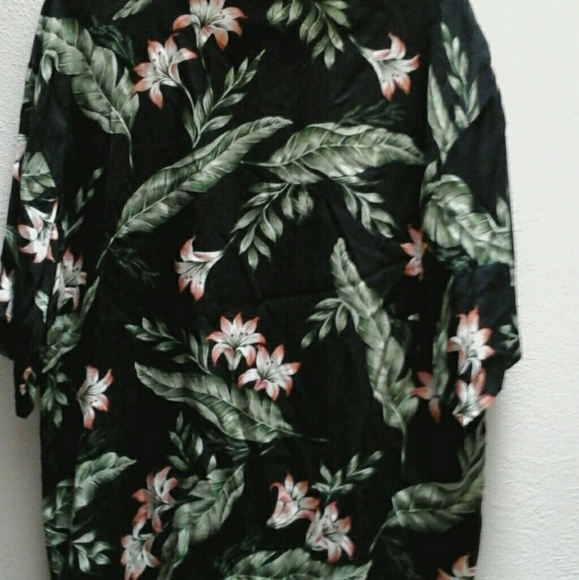 Sun Casuals Black Tropical Print Hawaiian Shirt L - Picture 6 of 6